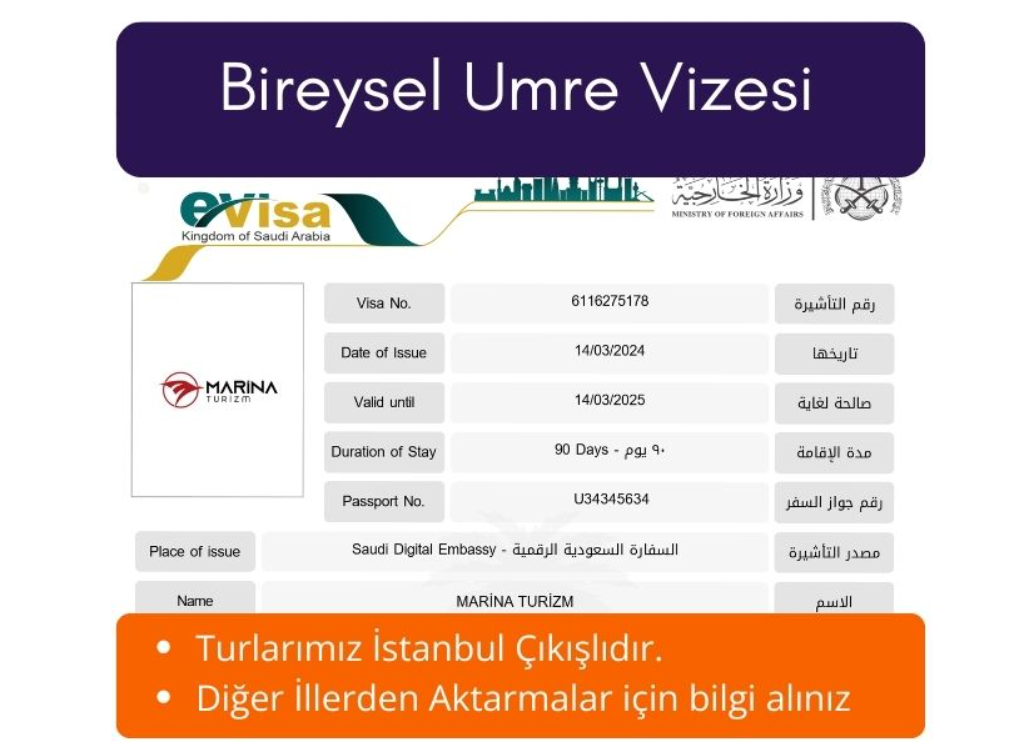 Bireysel Umre Vizesi>